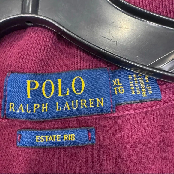 2 Polo Ralph Lauren 1/4 Zip Sweaters Estate Rib 1-gray1-burgundy Sz XL - Picture 5 of 13